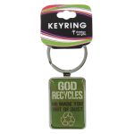 God Recycles Metal Keyring-0