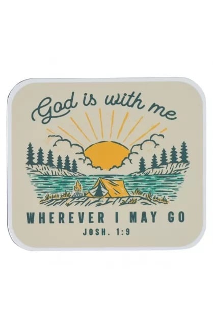 Magnet Cream Camping God is With Me Josh Magnet Cream Camping God is With Me Josh