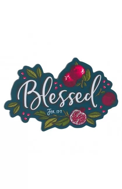 Magnet Dk Blue Pomegranates Blessed