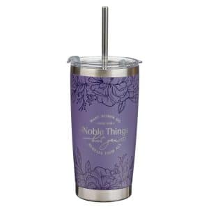 Tumbler SS Purple Noble Things Prov 31:29